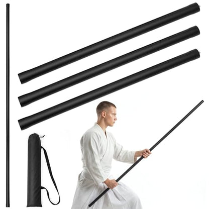 Silipull 4ft & 6ft Collapsible Foam-padded Bo Staff, Safe Martial Arts Training & Practice Stick for Beginners, Escrima & Yoga, Portable with Carry Bag