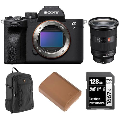 Sony Alpha a7 IV Mirrorless Camera with FE 24-70mm f/2.8 GM II Lens, Bundle 128GB Memory Card, Alpine 200 Backpack and NP-FZ100 Battery