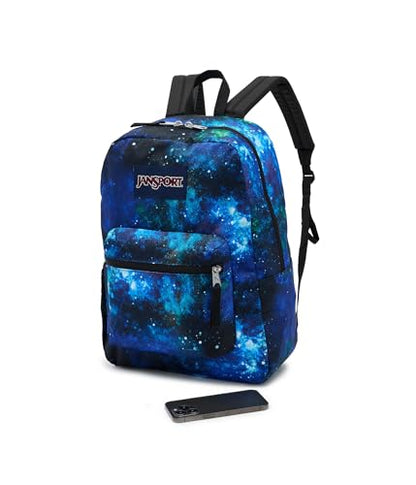 JanSport Crosstown Backpack JS0A47LW AO3 (Blue/F/Men's, Lady's) - color: Cyberspace Galaxy