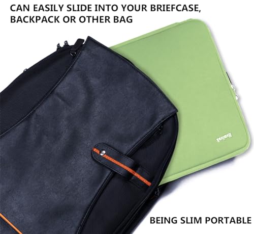 Laptop Sleeve Case 15.6 Inch, Durable Shockproof Protective Cover Flip Case Briefcase Carrying Bag Compatible with 15.6" HP, ASUS, Lenovo, Acer, Notebook, Computer, Light Green - color: Light Green, size: 15.6 Inch