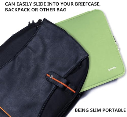 Laptop Sleeve Case 15.6 Inch, Durable Shockproof Protective Cover Flip Case Briefcase Carrying Bag Compatible with 15.6" HP, ASUS, Lenovo, Acer, Notebook, Computer, Light Green - color: Light Green, size: 15.6 Inch
