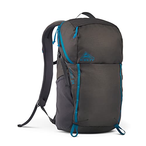 Kelty Asher Day Hiking Pack, 18-85 Liter Capacity, Men’s and Women’s Hiking, Backpacking, Travel Pack, Hydration Compatible, Internal Frame 2023 Model (24L Beluga) - color: Beluga/Stormy Blue, size: 24L