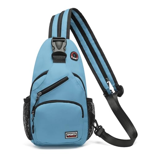 Convertible Sling Bags for Women Men, Lightweight Crossbody Backpack Daypack Fit for 7.9" Tablet for Casual Travel Sport Hiking (Blue) - color: Blue, size: Small