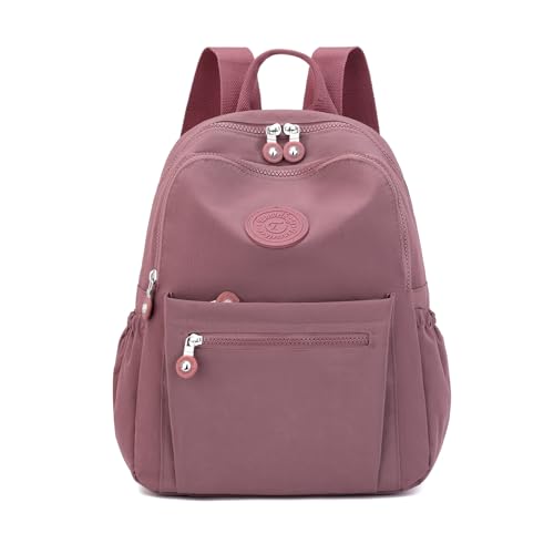 Tanweibago Mini Nylon Women Backpacks,11L Small Ladies backpacks Casual Lightweight Women Shopping Travel Daypack (Carmine) - color: Carmine