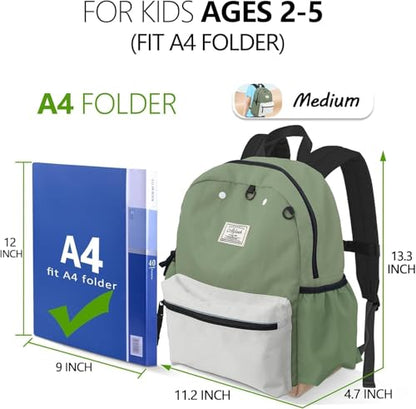 atgark Toddler Backpack for Boys Girls 2-5, Preschool Backpack for Boys Girls, Kids Child Kindergarten Backpack, 13" H, Fit Standard Folder - color: A Cactus, style: Ages 2-5 (13" H Fit A4 Folder)