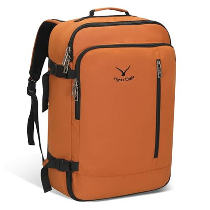 Hynes Eagle 38L Flight Approved Backpack Carry On Travel Bag for Men Women - color: Bronze
