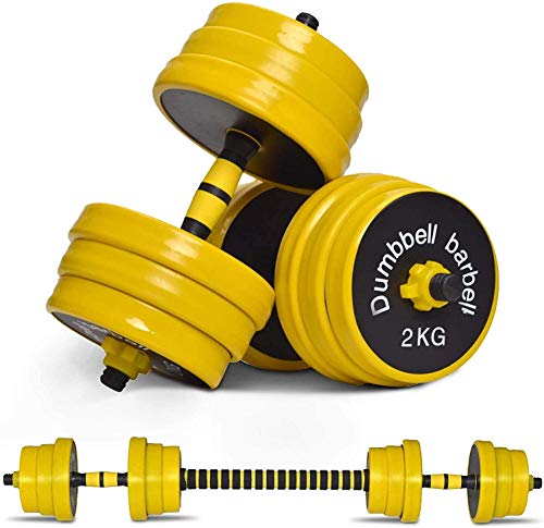FUXION 44LB Adjustable Dumbbell Barbell Weight Pair - size: Barbell 44 LB or 22 LB Dumbbell Pair