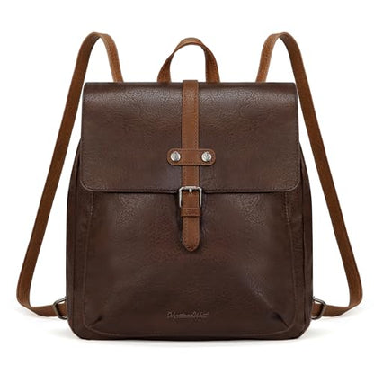 Montana West Backpack Purse for Women Casual Daypack Convertible Crossbody Backpack for Travel Work - color: Coffee