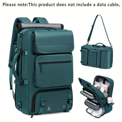 Travel BackpackWaterResistant Large LaptopBackpack with Shoe CompartmentMulti-Pocket Carry On Backpack for Business Work Trip - color: Blue