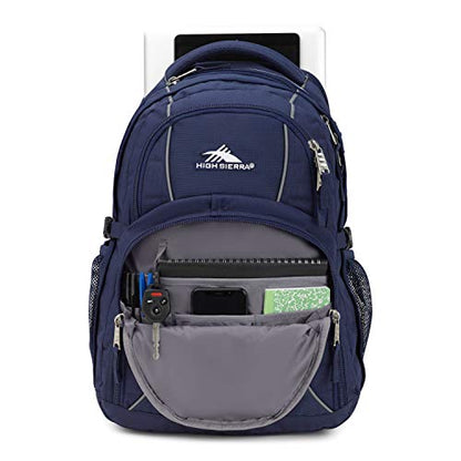 High Sierra Swerve Laptop Backpack, True Navy, One Size - color: True Navy