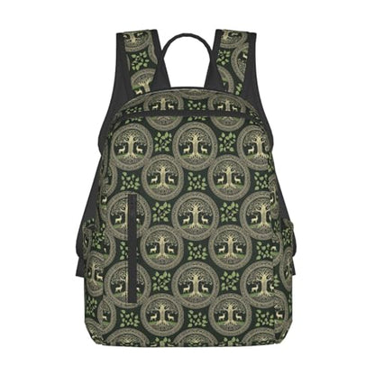 Casual Travel Rucksack Viking Symbol Tree Life, Self-Standing, Mesh Side Pockets, for Cycling & Weekends - color: Picture (828)