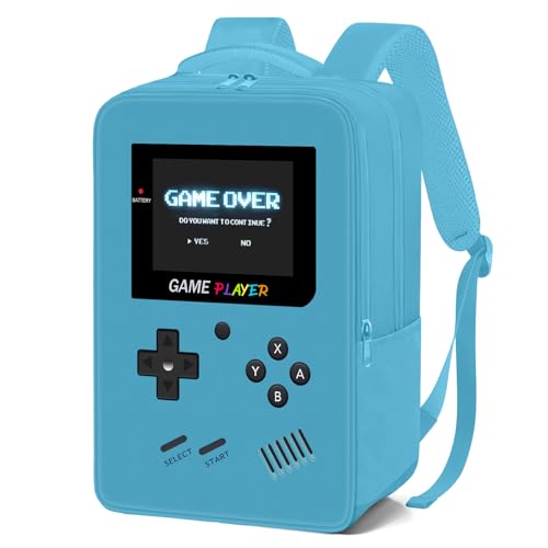 Gamer Backpack for Boys,School Boys Backpack for Kids Children Teens Elementary Middle High School,17" Large Capacity Student Bookbag & Multifunctional Video Game Travel Bag - color: Mint Blue-backpack Only