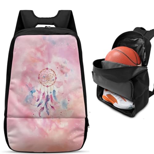 Basketball Backpack With Separate Ball Compartment And Shoes Fit Basketball Volleyball Football - color: Dreamcatcher