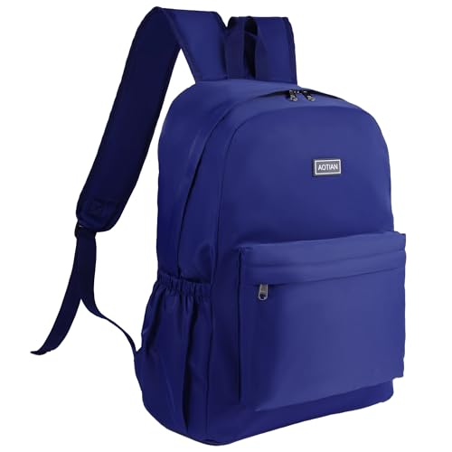 AOTIAN 17-Inch Backpack for Adult, Durable Lightweight Bookbag for Boys & Girls, Daypack for College, Work, Travel & Hiking - color: Blue - 17 Inch