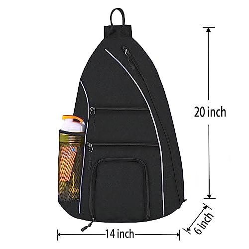 Pickleball Bag - Pickleball Bags for Women Men - Pickleball Backpack - Travel Pickleball Paddle Case, Pickle Ball Bag for Pickleball Paddle Tennis Racket, Protable Pickleball Sling Bag - color: Black style 2