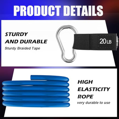 VEICK Resistance Bands, One Single Exercise Bands, Workout Bands Resistance Training for Home Workouts Fitness Pilates - color: Blue(20LBS)