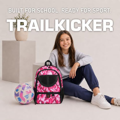 Basketball Bag Backpack for Men Women with Ball & Shoes Compartment 30L Capacity Lightweight Breathable Boys Girls Soccer Ball Bag Backpack Fit Volleyball Football Sports Travel School Gym - color: TK8PinkCamo