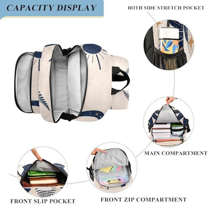 ALAZA Moon Sun Stars Witchy Laptop Backpack Purse for Women Men Travel Bag Casual Daypack with Compartment & Multiple Pockets - color: Witchy