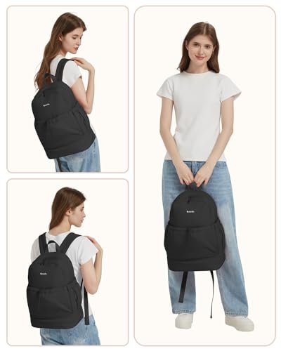 Ceneda Gym Backpack for Women, Cute Gym Bag with Shoe Compartment, Wet Pocket & Tumbler Strap, Puffer Dance Cheer Backpack - color: Black, style: Puffer