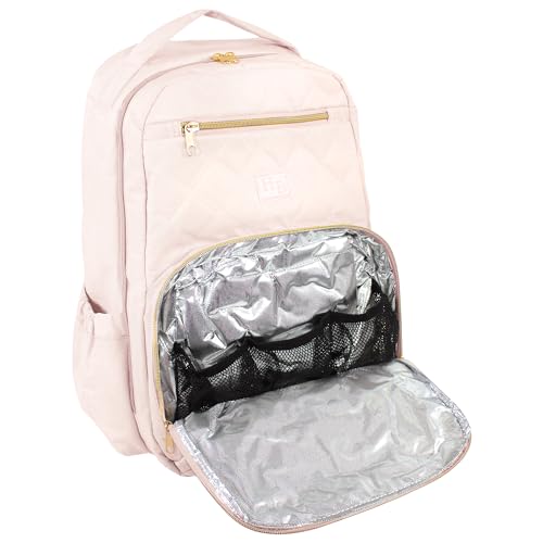 Hudson Baby Unisex Baby Premium Diaper Bag Backpack and Changing Pad, Powder Pink, One Size - color: Powder Pink