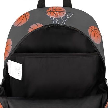Basketball Laptop Backpack for Women Men, Gray Work Travel Computer Backpacks, 18.3 Inch Large Computer Nurse Teacher Bags Casual Daypack - color: Multicolor 14