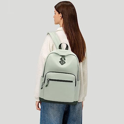 Lohol Classic Backpack for Girls Boys Teens, Lightweight Bookbag for School Travel College (Green/Green) - color: Green/Green