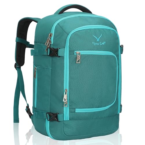 Hynes Eagle Travel Backpack 40L Flight Approved Carry on Backpack Men Large Cabin Weekender Laptop Backpack Women 15.6 inches - color: Teal 2024