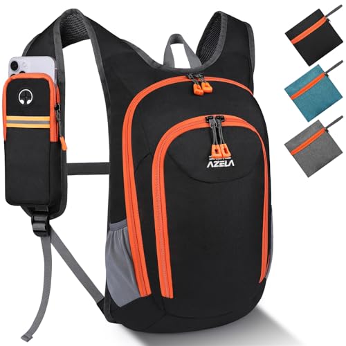 Esup 15L Small Hiking Backpack Foldable Lightweight Travel Day Pack Packable Camping Backpack for Women Men (Black) - color: Black