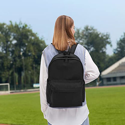 Travel Backpack for Men and Women,Classic Mini Backpack,Hiking, Lightweight Casual College Bookbag Daily Bag Daypack for Travel,Work,Gym (Black) - color: Black