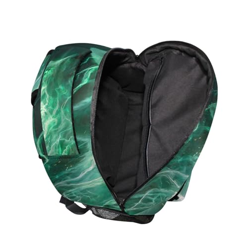 susiyo Green Wolf School Backpack Bookbag Lightweight College Back Pack Travel Camping Casual Daypack for Teens Girls Boys Women Men - color: Green Wolf
