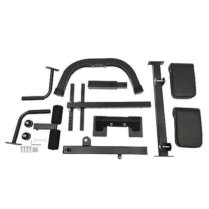 Roman Chair Back Extension Weight Bench Ab Machine Foldable Angle Height Adjustable Sit up Exercise Multi-Functional Workout Home Gym Exercise Equipment Inversion Table for Fitness - color: Upgraded Black