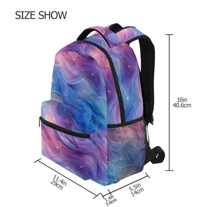 Cool Backpacks for Unisex Adult Waterproof Travel Laptop Backpack with Chest Strap Gift Men & Women Blue Purple - color: Multicolor14