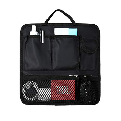 Surblue Backpack Organizer Insert Liner Hanging Travel Rucksack and Handbag Insert Pocket, High-capacity Divider Foldable Nylon Shoulder Bag Organizer for Men and Women,Black-L - color: Black-L, size: L