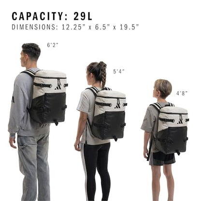 adidas Vista Top-Loading Backpack for Travel and Gym, 29L - color: Alumina Beige/Black