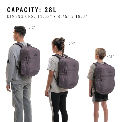 adidas PHNM Backpack for Laptop, School and Travel, 28L - color: Grey Strata/Black