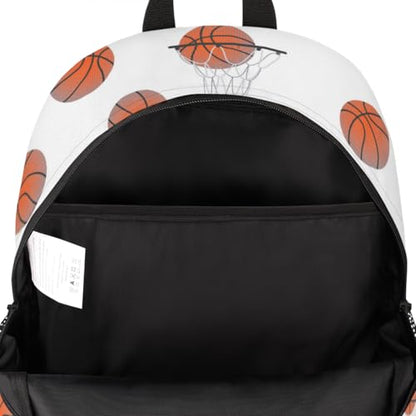 Basketball Laptop Backpack for Women Men, White Work Travel Computer Backpacks, 18.3 Inch Large Computer Nurse Teacher Bags Casual Daypack - color: Multicolor 15