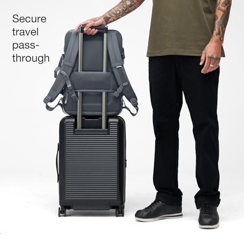 Incase A.R.C. Travel Backpack 38L – Expandable Carry On Luggage, Fits up to 17" Laptop – Butterfly Opening, Quick Access Pocket, Shoe Storage – Airplane Travel Essentials, Weekend Bag – Navy - color: Navy