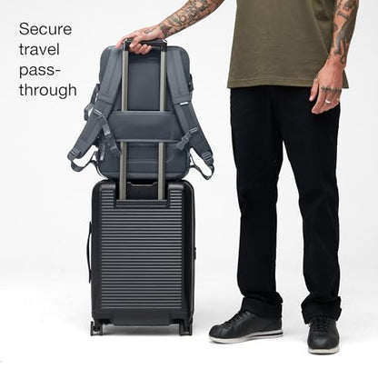 Incase A.R.C. Travel Backpack 38L – Expandable Carry On Luggage, Fits up to 17" Laptop – Butterfly Opening, Quick Access Pocket, Shoe Storage – Airplane Travel Essentials, Weekend Bag – Navy - color: Navy