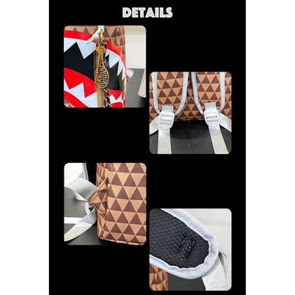 Large Capacity Laptop Backpack Water Resistant Durable Daily Carry Backpack Graphic Urban Streetwear Bookbag for Commuting (White) - color: White