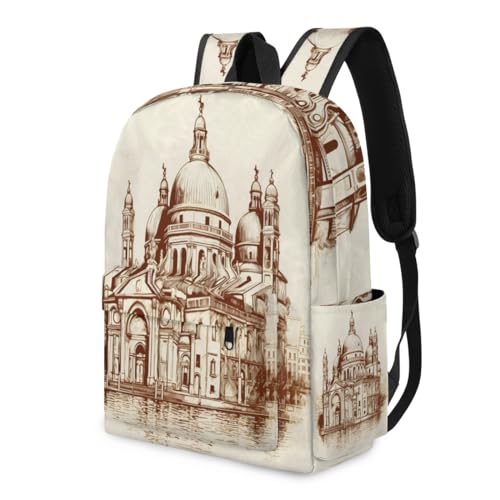 QsirBC Small Travel Backpack City Interesting Texture Casual Daypack Backpacks Lightweight Waterproof College Bookbags for Women Gift - color: City Interesting Texture