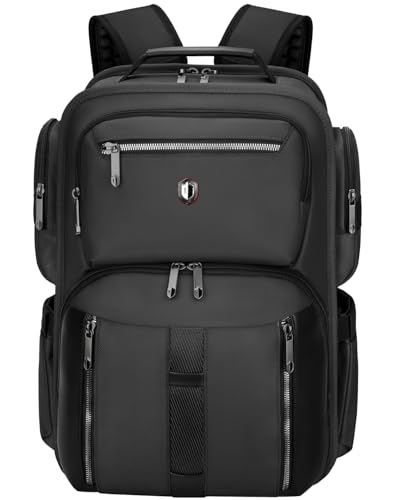 Business Laptop Backpack for Men, 16 Inch Professional Work Backpack with Dual USB Ports & Massage Shoulder Straps, TSA Friendly Carry on Travel Backpack for Commuting, College, Business Trips, Black - color: Urban Black, size: 15.6 Inch