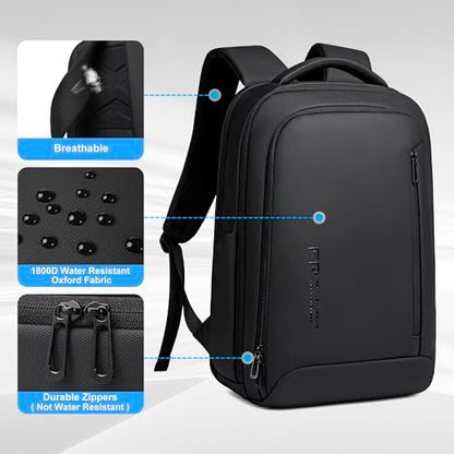 Fenree.geer Laptop Backpack for Men, Business Backpack with USB Charging Port,Water Resistant Tech Backpack, Mens 17 Inch Laptop Bag for Work/Commuter/College - size: Standard