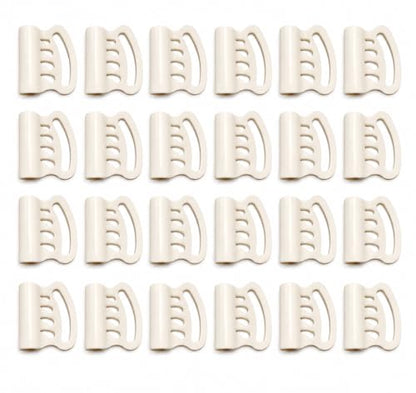 3/4 Inch Sternum Strap Sliders 24 Pack, Beige Backpack Chest Strap Adjusters, Sternum Strap Adjuster Buckles for 3/4" Webbing, Replacement Hardware for Hiking Bags, Packs & Outdoor Gear