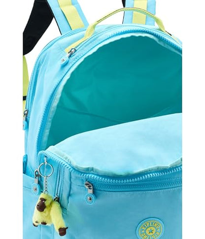 Kipling Women's Seoul Extra Large Bts 17" Laptop Backpack, Durable, Roomy with Padded Shoulder Straps, Built-In Protective Sleeve - color: Splash Blue, size: 13.5''L x 17.75''H x 9''D