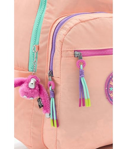 Kipling Women's Seoul Fc 15" Laptop Backpack, Durable, Roomy with Padded Shoulder Straps, Built-In Protective Sleeve - color: Pinky Orange C, size: 13.75''L x 17.25''H x 8''D