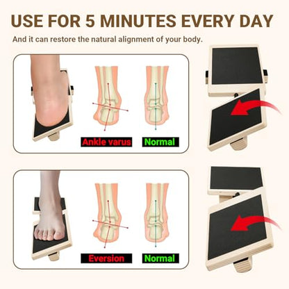 Ankle Balance Board Foot Strengthener - Single Leg Balance Board Foot Exerciser for Sprained Ankle,Posture Corrector, Physical Therapy for Plantar Fasciitis and Toe Stretcher Board for Gym Home