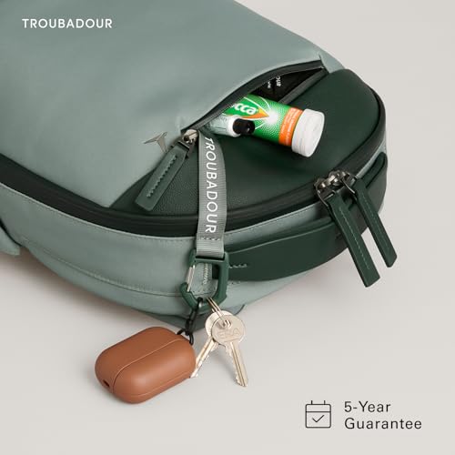 Troubadour Apex 4.0 Compact - 16L Premium Laptop Backpack - Ergonomic & Water Resistant - Designed for Work and Travel - Green Smoke - color: Green Smoke
