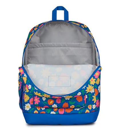 JanSport Cross Town Plus Backpack - Large Main Compartment, Side Water Bottle Pocket, 15-Inch Padded Laptop Sleeve - Flower Market - color: Flower Market