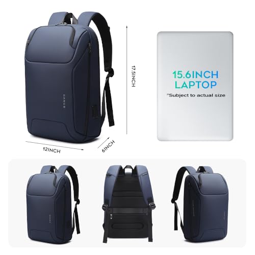 FUTURE AESTHEICS Business Laptop Backpack for Men,Women，15.6 Inch Water Resistant Travel smart Laptop Backpack Carry On Backpack with USB Charging Port，Large Business Work Durable Computer Bag, Blue - color: Blue
