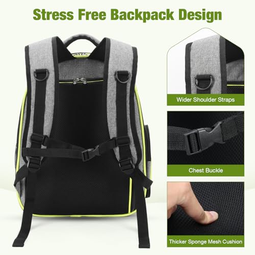 Lekereise Cat Bubble Backpack Carrier - Expandable Large Space Cat Backpack for Kitty Small Dog up to 18lbs, Transparent Pet Carrier for Travel, Hiking Gray - color: Gray